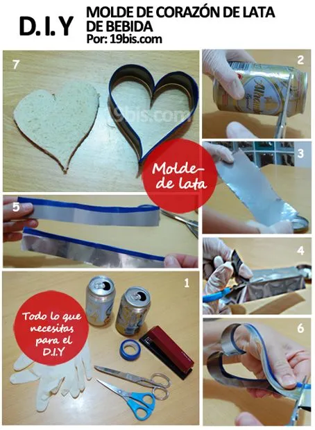 DIY – CÓMO HACER MOLDE DE CORAZÓN DE LATA DE BEBIDA RECICLADA ... DIY – CÓMO HACER MOLDE DE CORAZÓN DE LATA DE BEBIDA RECICLADA ...
