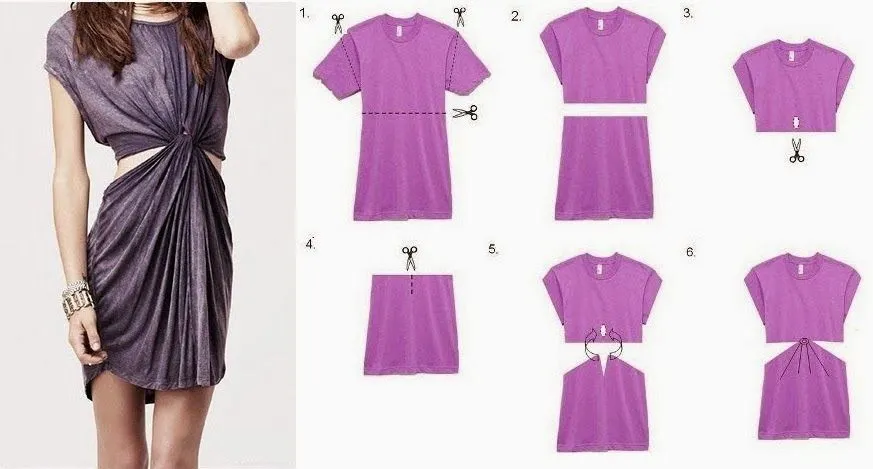 DIY ¿Cómo Hacer un Vestido con Polos o Camisetas? : Moda y Belleza ...