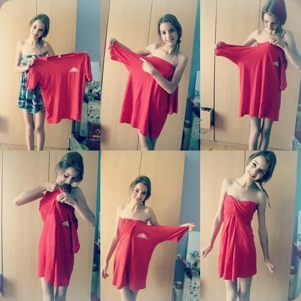 DIY ¿Cómo Hacer un Vestido con Polos o Camisetas? : Moda y Belleza ... DIY ¿Cómo Hacer un Vestido con Polos o Camisetas? : Moda y Belleza ...