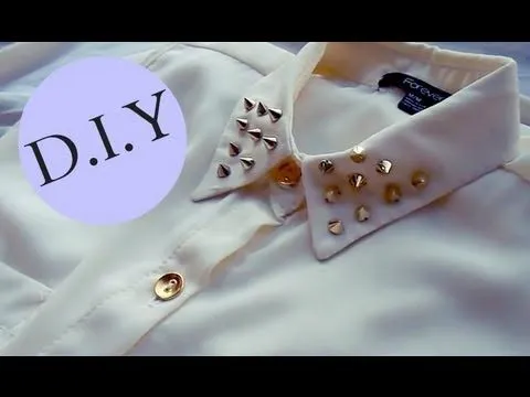 DIY - Decora el cuello de tu blusa fácil - YouTube