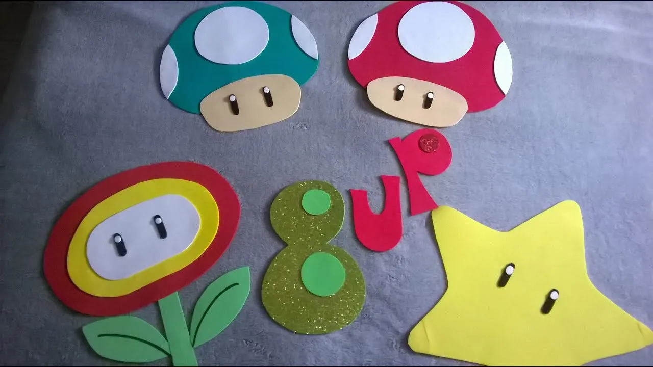 DIY Decoración de pared fiesta Mario bros y marco para fotos ... DIY Decoración de pared fiesta Mario bros y marco para fotos ...