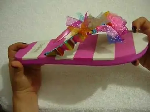 DIY Decoracion de sandalias con cinta paso a paso No.029 ...
