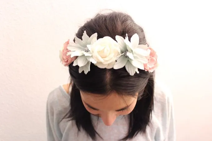 Como hacer una diadema con flor - Imagui