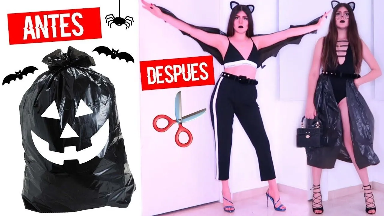 DIY Disfraces Con Bolsas de Basura De Halloween | Estilo Baddie - YouTube DIY Disfraces Con Bolsas de Basura De Halloween | Estilo Baddie - YouTube