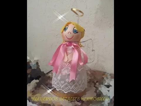 DIY Como Hacer dulcero angelita recuerdo de bautizo con botellas ... DIY Como Hacer dulcero angelita recuerdo de bautizo con botellas ...