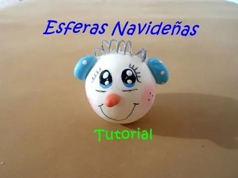 DIY Esferas NavideñasTutorial Muñeco de nieve / Snowman cold ... DIY Esferas NavideñasTutorial Muñeco de nieve / Snowman cold ...