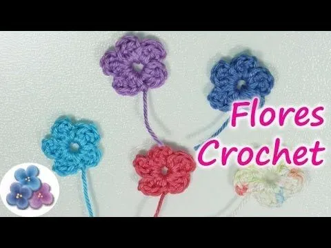 DIY Como Hacer Flores de Crochet *How to Crochet a Flower* Flores ...