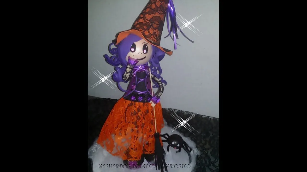 DIY Como Hacer Fofucha Brujita halloween - YouTube