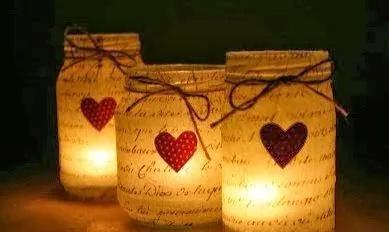 Diy frascos de vidrios luminosos