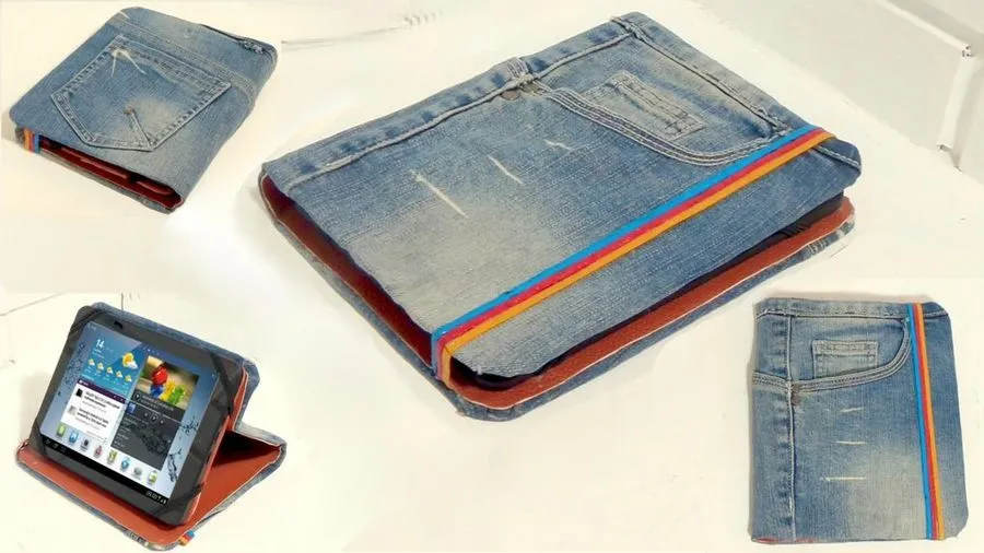 Diy funda para tablet reciclando unos jeans. Manualidades fáciles ...