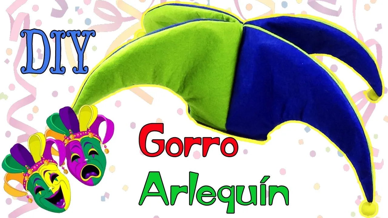 DIY Gorro de Arlequín para disfraz - Bufón - Ecobrisa DIY - YouTube DIY Gorro de Arlequín para disfraz - Bufón - Ecobrisa DIY - YouTube