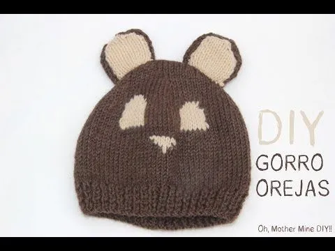 DIY Cómo hacer gorro de lana con orejas para bebe - YouTube DIY Cómo hacer gorro de lana con orejas para bebe - YouTube