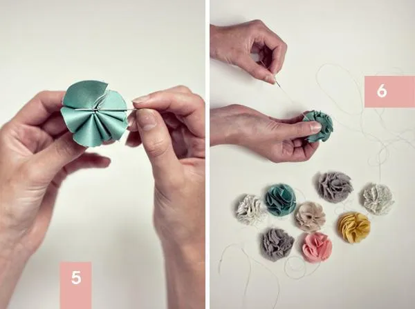Diy: Guirnalda de flores de tela. Paso a paso - Paperblog Diy: Guirnalda de flores de tela. Paso a paso - Paperblog