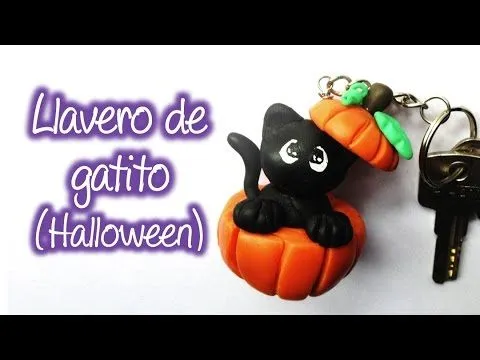 DIY Haz un llavero de gatito para Halloween - YouTube DIY Haz un llavero de gatito para Halloween - YouTube