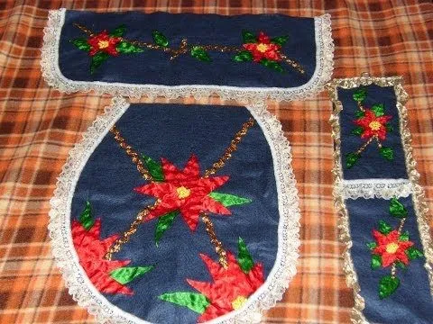 DIY Cómo hacer un juego de baño con nochebuenas, ideal para esta ...