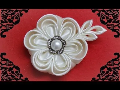 DIY kanzashi flower,wedding kanzashi flower accessoire tutorial ... DIY kanzashi flower,wedding kanzashi flower accessoire tutorial ...