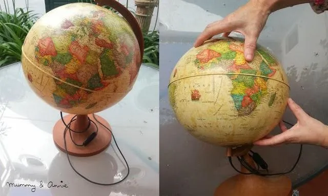 DIY: Cómo hacer una lámpara con un globo terráqueo - Paperblog DIY: Cómo hacer una lámpara con un globo terráqueo - Paperblog