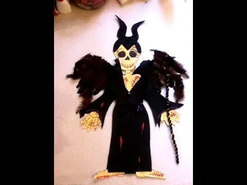 DIY Maléfica decora papel esqueleto día de muertos Halloween ... DIY Maléfica decora papel esqueleto día de muertos Halloween ...