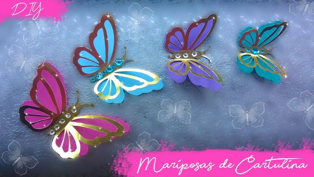 DIY Mariposas de cartulina @Kath Reyes - YouTube DIY Mariposas de cartulina @Kath Reyes - YouTube