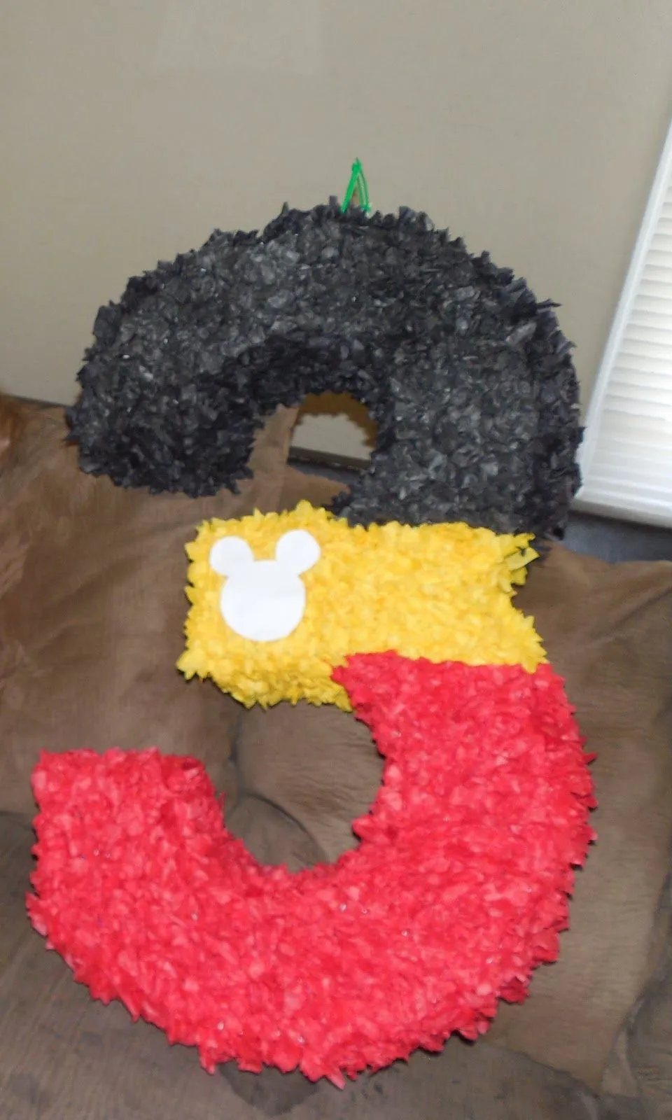 DIY Mickey Mouse Number 3 Pinata | Toddler Haven DIY Mickey Mouse Number 3 Pinata | Toddler Haven