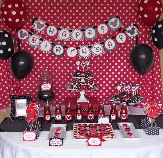 Fiestas de Minnie Mouse roja - Imagui