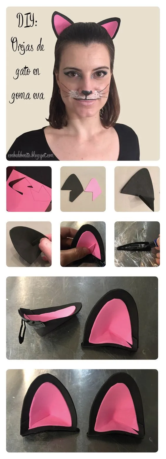DIY: Orejas de gato en goma eva (con plantilla) DIY: Orejas de gato en goma eva (con plantilla)