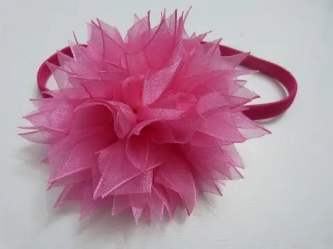 D.I.Y. Organza Pom-Poms tutorial para el cabello. Moños flores ...