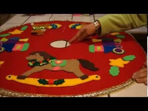 DIY - PIE DE ARBOL NAVIDEÑO / CHRISTMAS TREE SKIRT - YouTube