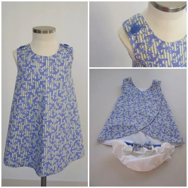 DIY: Pinafore Dress. Patrón para hacer un vestido Pinafore de niña ...