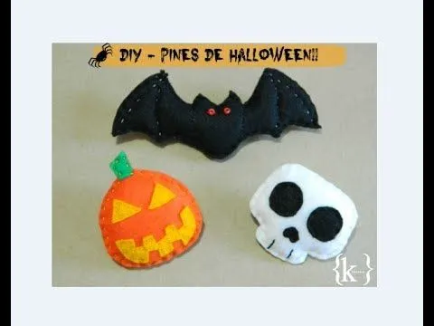 DIY - Pines de fieltro conmemorativos de Halloween - YouTube