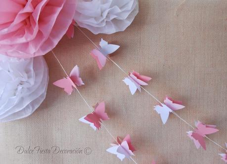 DIY Pompones de papel y guirnaldas Mariposas - Paperblog