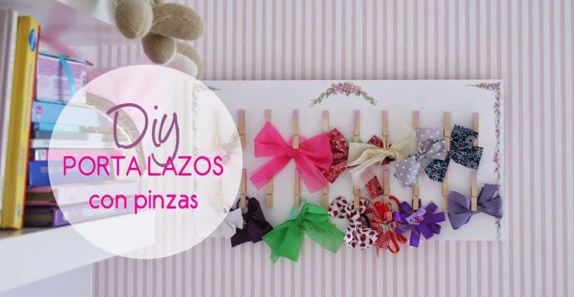 Diy porta lazos con pinzas de madera y decoupage + sorteo ... Diy porta lazos con pinzas de madera y decoupage + sorteo ...