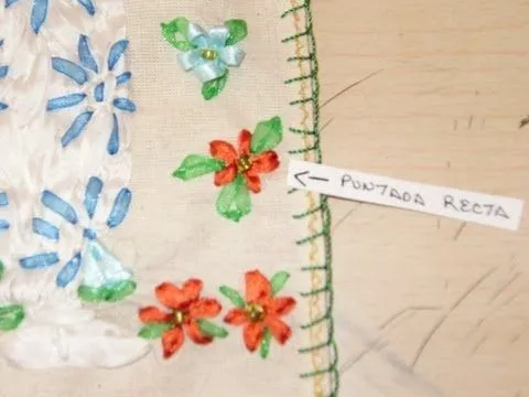 DIY Puntada recta, bordando con listón. - YouTube