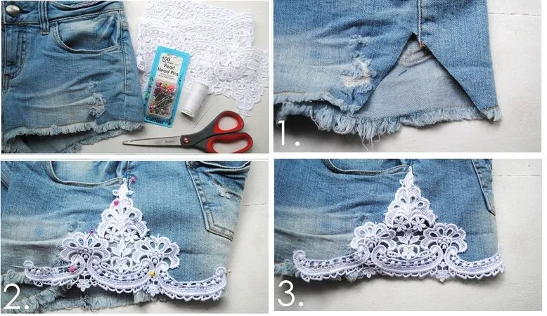 DIY short con encajes | Ladies of colors