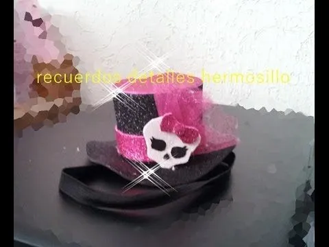 DIY Como Hacer Sombrerito de Monster High para tus niñas - YouTube