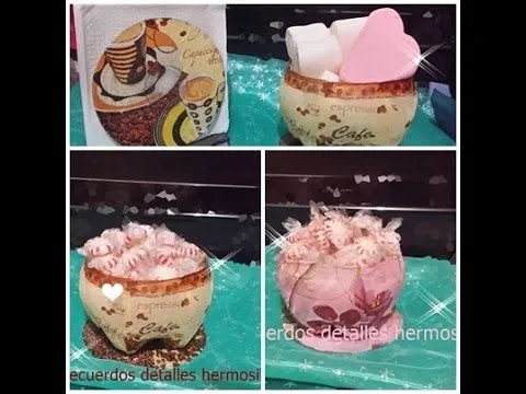 DIY COMO HACER TECNICA SERVILLETA DULCERA BOTELLAS PET Y DISCO CD ...
