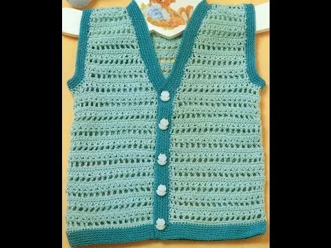 DIY Como tejer chaleco de bebe a crochet (Parte 2 de 3) DIY Como tejer chaleco de bebe a crochet (Parte 2 de 3)
