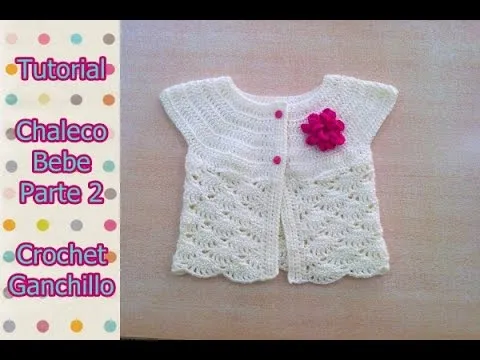 DIY Como tejer chaleco bolero para bebe niña con flor a crochet ... DIY Como tejer chaleco bolero para bebe niña con flor a crochet ...