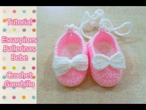 DIY Como tejer escarpines, ballerinas, zapatitos para bebe a ...