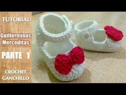 DIY Como tejer escarpines, merceditas, guillerminas a crochet ...