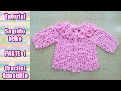 DIY Como tejer saquito, sueter, chaqueta, chambrita para bebe en ...