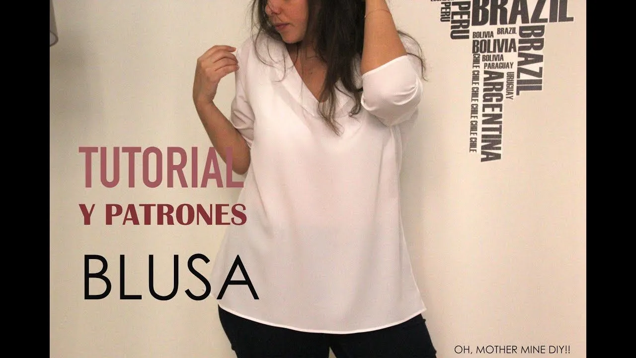 DIY Tutorial: Blusa básica (patrones gratis) - YouTube DIY Tutorial: Blusa básica (patrones gratis) - YouTube