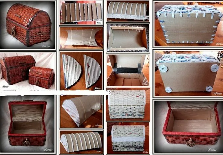 DIY. TUTORIAL de cofre con el reciclado de papel y carton ... DIY. TUTORIAL de cofre con el reciclado de papel y carton ...