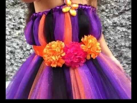 DIY vestido bruja TUL HALLOWEEN día de muertos sin coser fácil ... DIY vestido bruja TUL HALLOWEEN día de muertos sin coser fácil ...