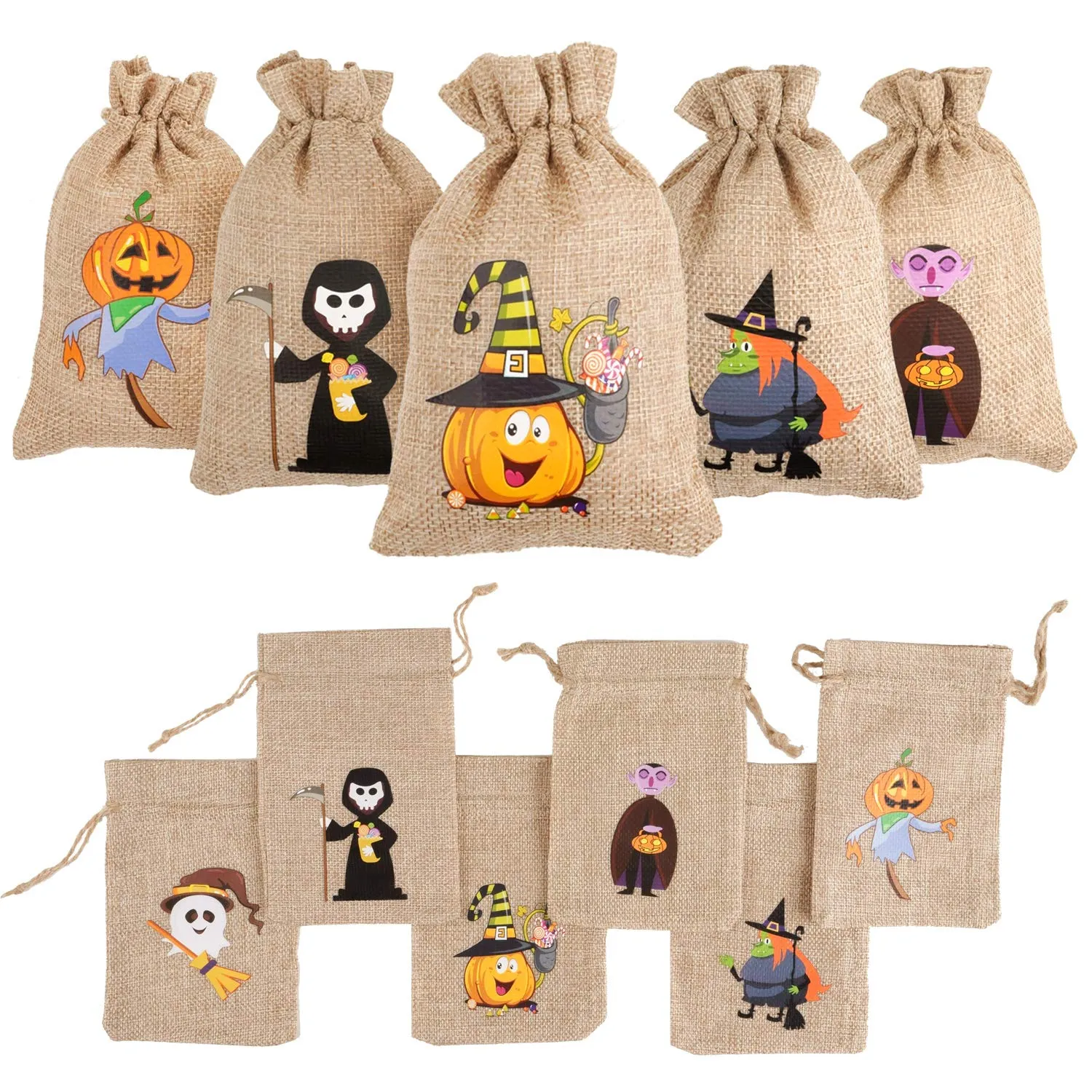 DIYASY 48 bolsas de regalo de arpillera de Halloween, bolsas de regalo con cordones para niños y fiestas de Halloween : Amazon.com.mx: Ropa, Zapatos y Accesorios DIYASY 48 bolsas de regalo de arpillera de Halloween, bolsas de regalo con cordones para niños y fiestas de Halloween : Amazon.com.mx: Ropa, Zapatos y Accesorios