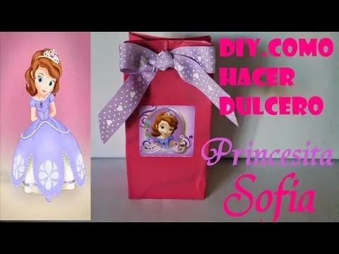 DIY.COMO HACER DULCERO DE PRINCESITA SOFIA CON UNA CAJA DE LECHE ...