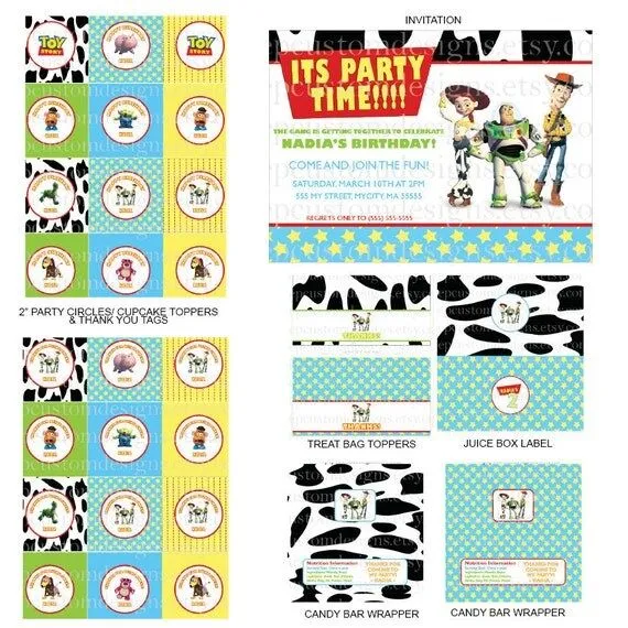 DIYPrintable Personalized Toy Story Party Set by PepCustomDesigns