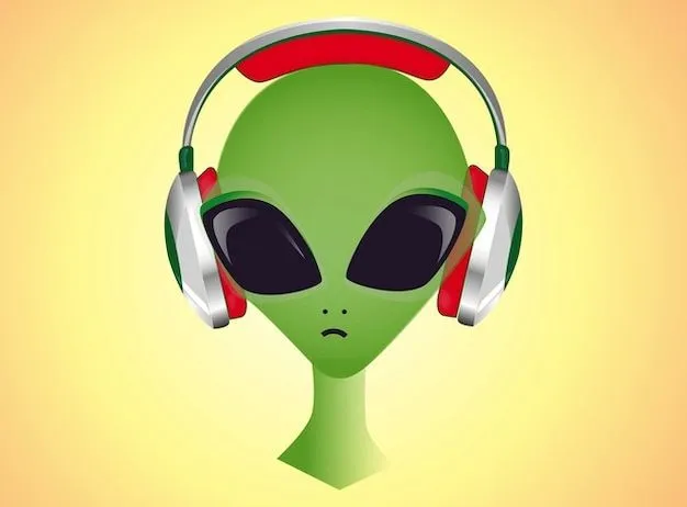 Dj alien auriculares escuchar música de dibujos animados ... Dj alien auriculares escuchar música de dibujos animados ...