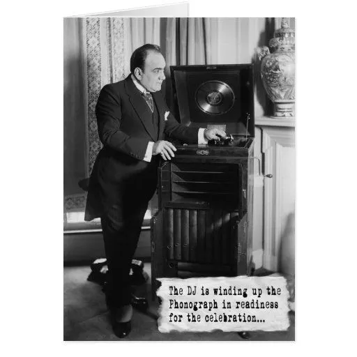 DJ es tarjeta de cumpleaños retra lista | Zazzle