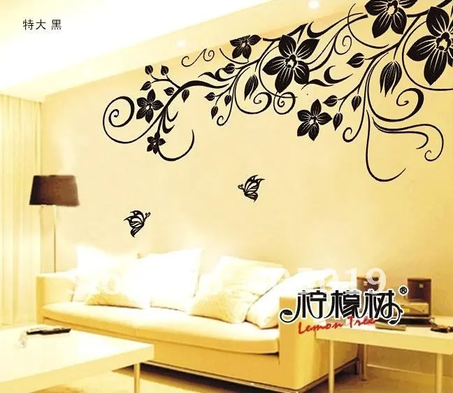 Dm5769 vid de la flor PVC etiqueta de la pared 1.5 m Color del ...